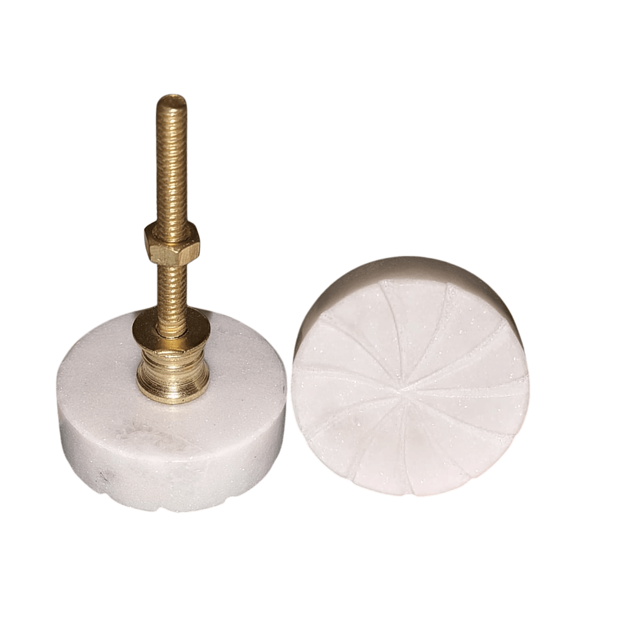 IRON & MARBLE KNOB (POLISH)